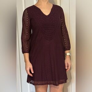 Xhilaration Deep Purple Lace Dress